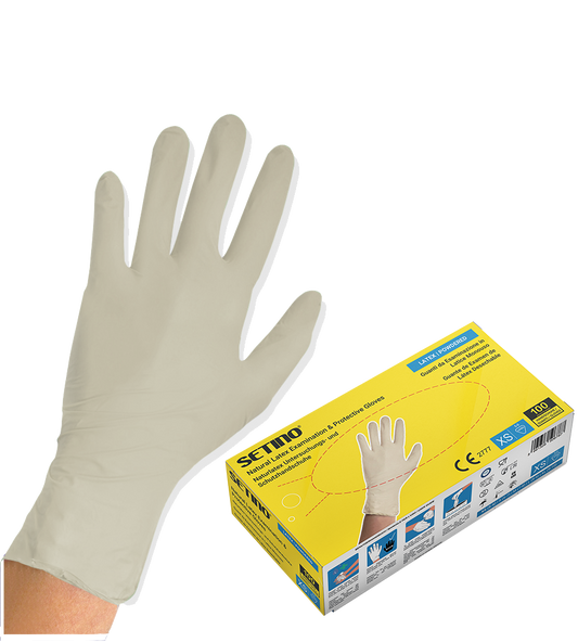 LX01 crème de gants d'examen et de protection en latex poudrée 5 grammes